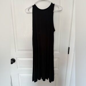 A New Day Black Mock Neck Sheath Midi Dress